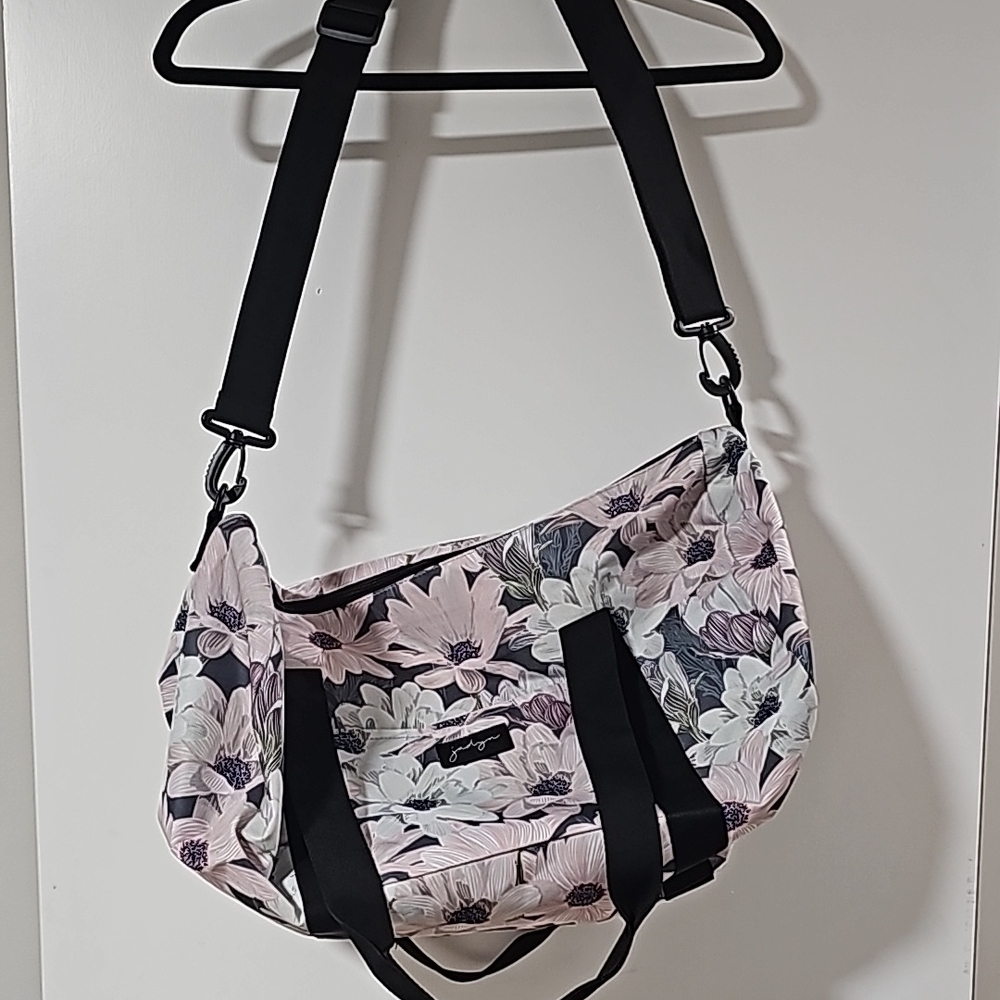 Floral Shoulder Bag with Black Straps